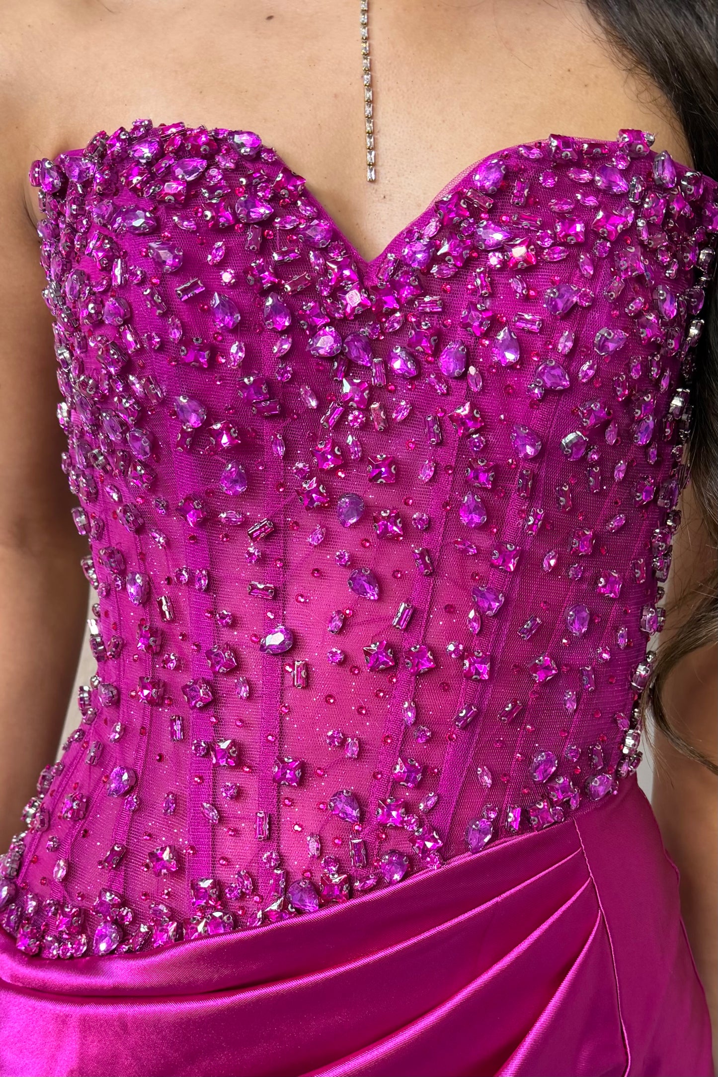 Velouré Glam Beaded Gown