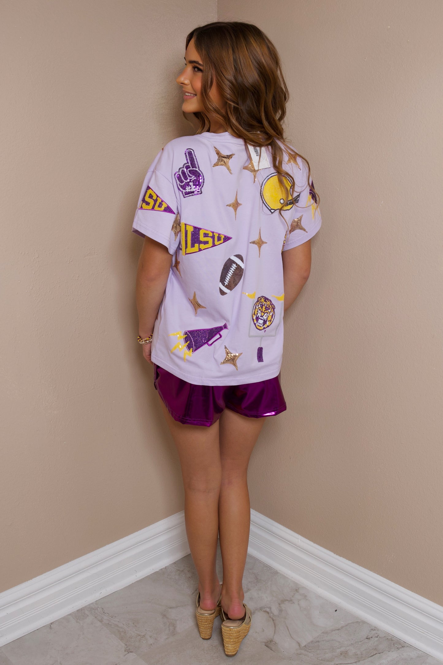 QOS Licensed LSU Sparkle Gameday Icon Tee