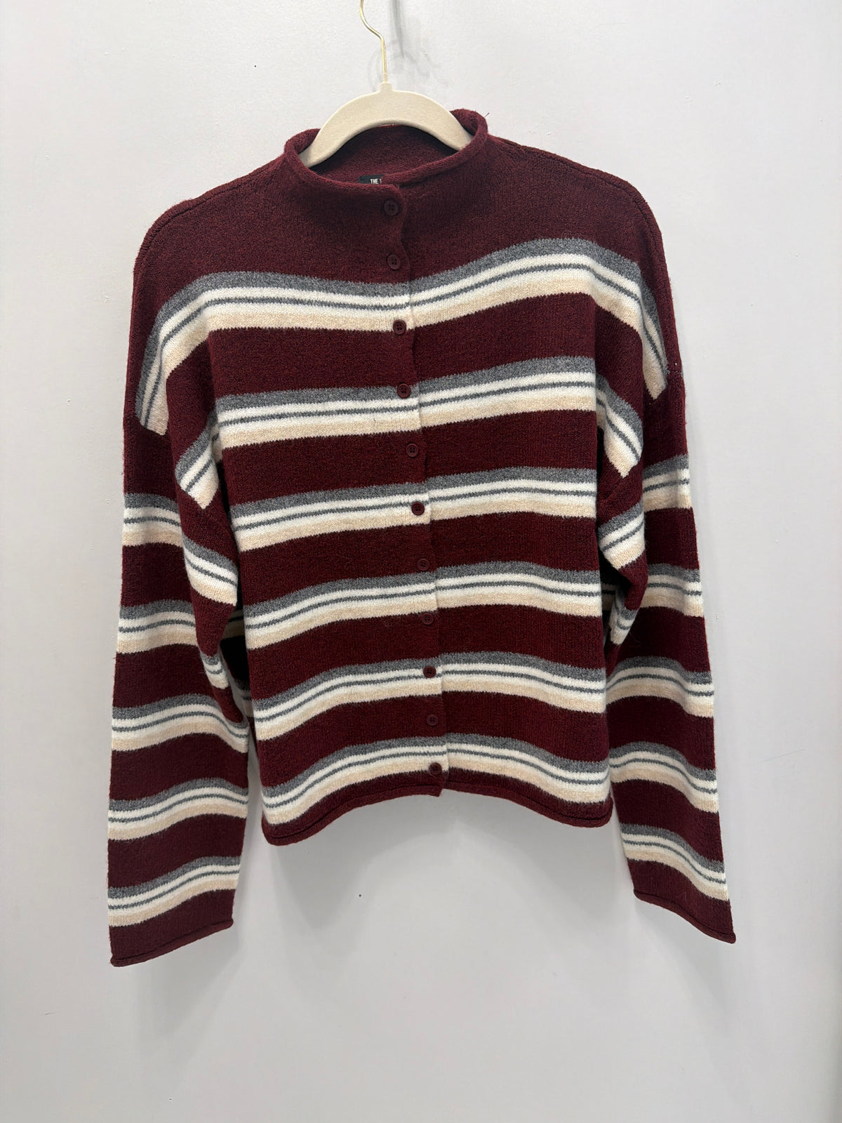 Brielle Striped Button-Down Cardigan