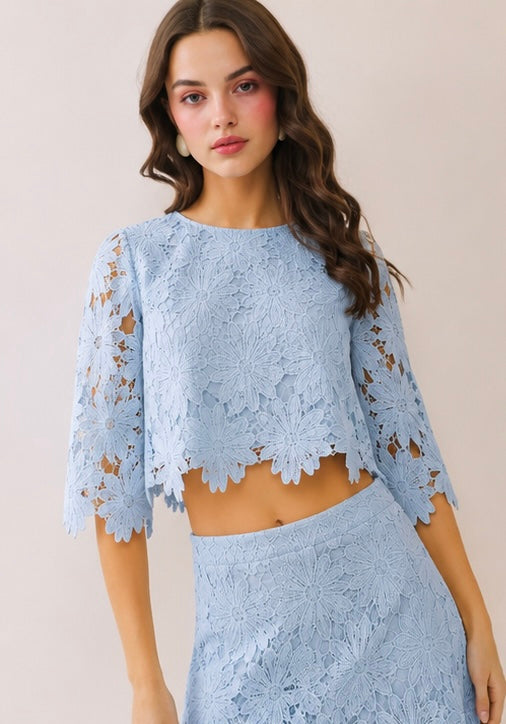 Bluebell Daisy Lace Crop Top