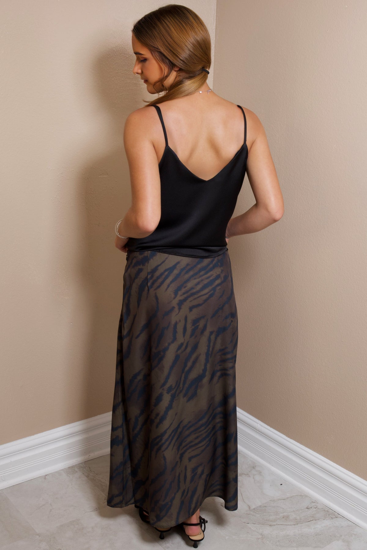Wild Intentions Satin Midi Skirt