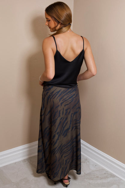 Wild Intentions Satin Midi Skirt