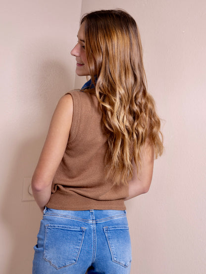 Denim Days Sweater Vest Top