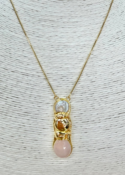 Easton Elle Blush Bloom Slip Necklace
