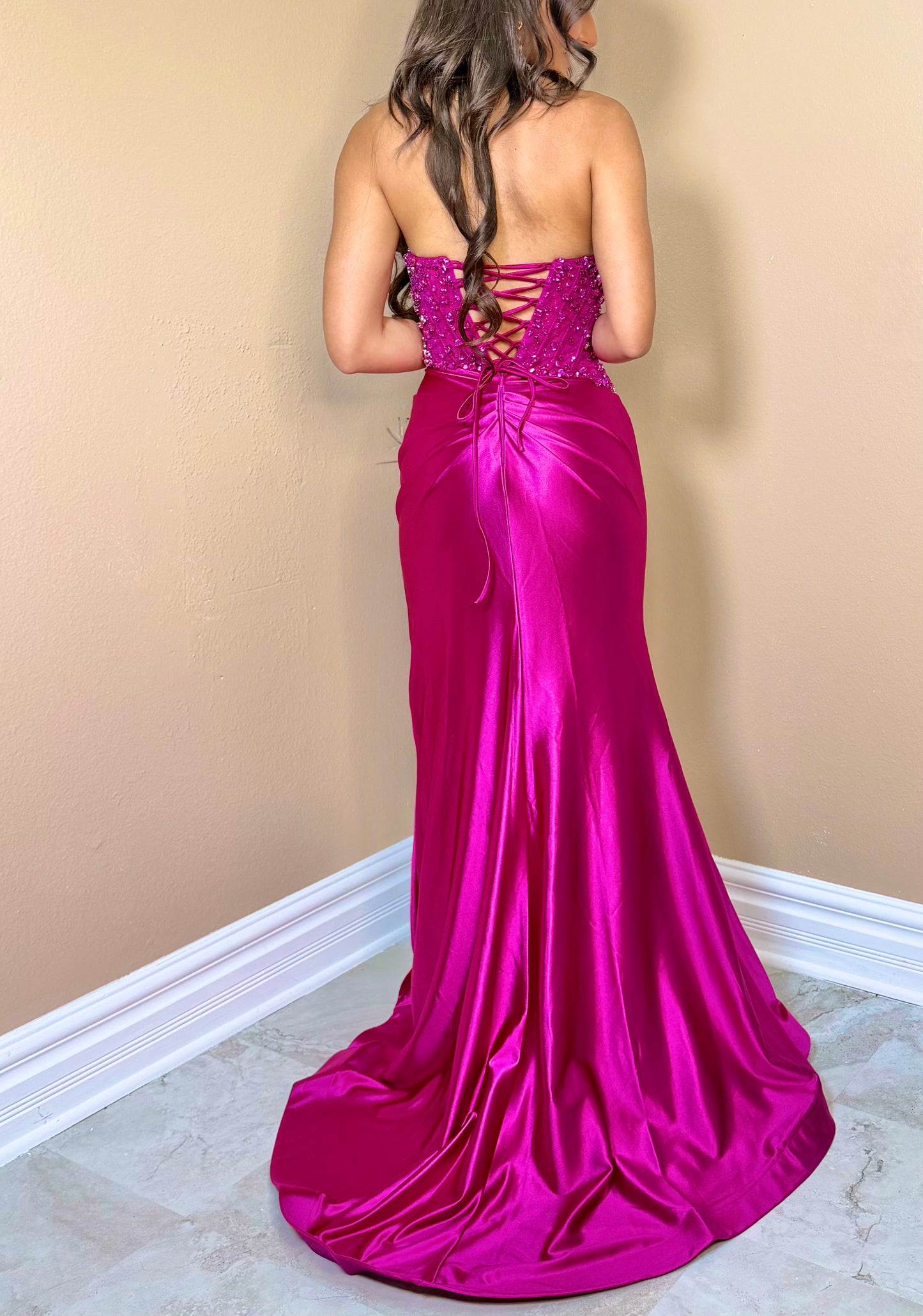 Velouré Glam Beaded Gown