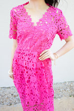 All Over Lace Midi Dress-Dresses-KCoutureBoutique, women's boutique in Bossier City, Louisiana