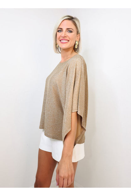 All That Shimmers Kimono Sleeve Top