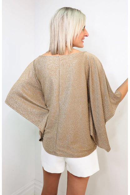 All That Shimmers Kimono Sleeve Top