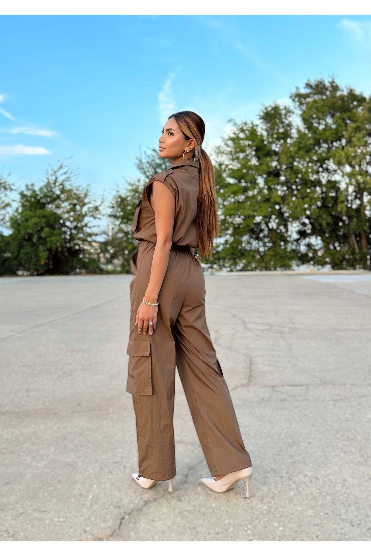 Always On The Go Cargo Jumpsuit-Apparel & Accessories-KCoutureBoutique, women's boutique in Bossier City, Louisiana