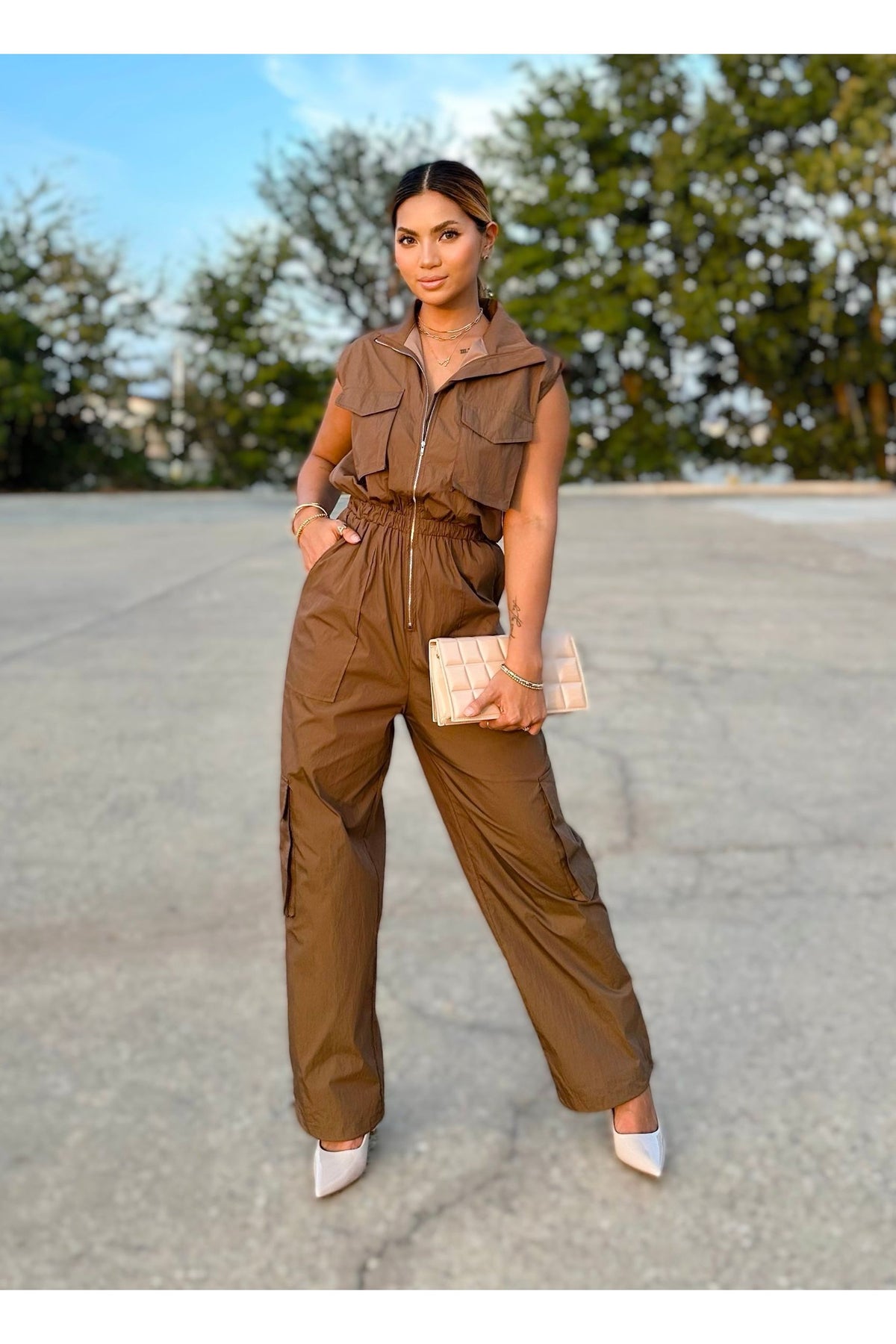 Always On The Go Cargo Jumpsuit-Apparel & Accessories-KCoutureBoutique, women's boutique in Bossier City, Louisiana