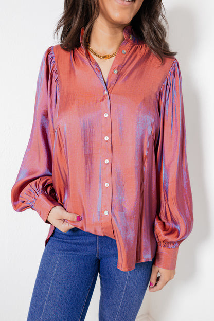 Autumn Aura Satin Top