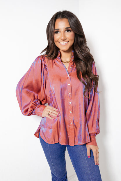 Autumn Aura Satin Top