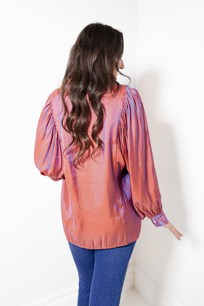 Autumn Aura Satin Top