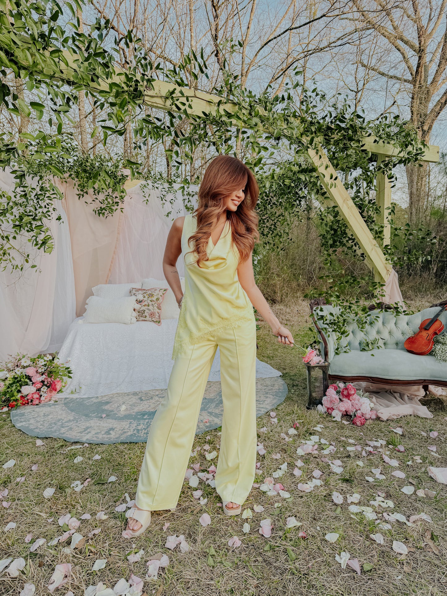 Lace & Light Drape Tank