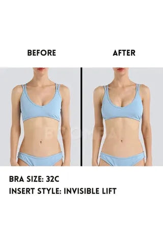 Boomba inserts look natural under clothing! Instantly lift and