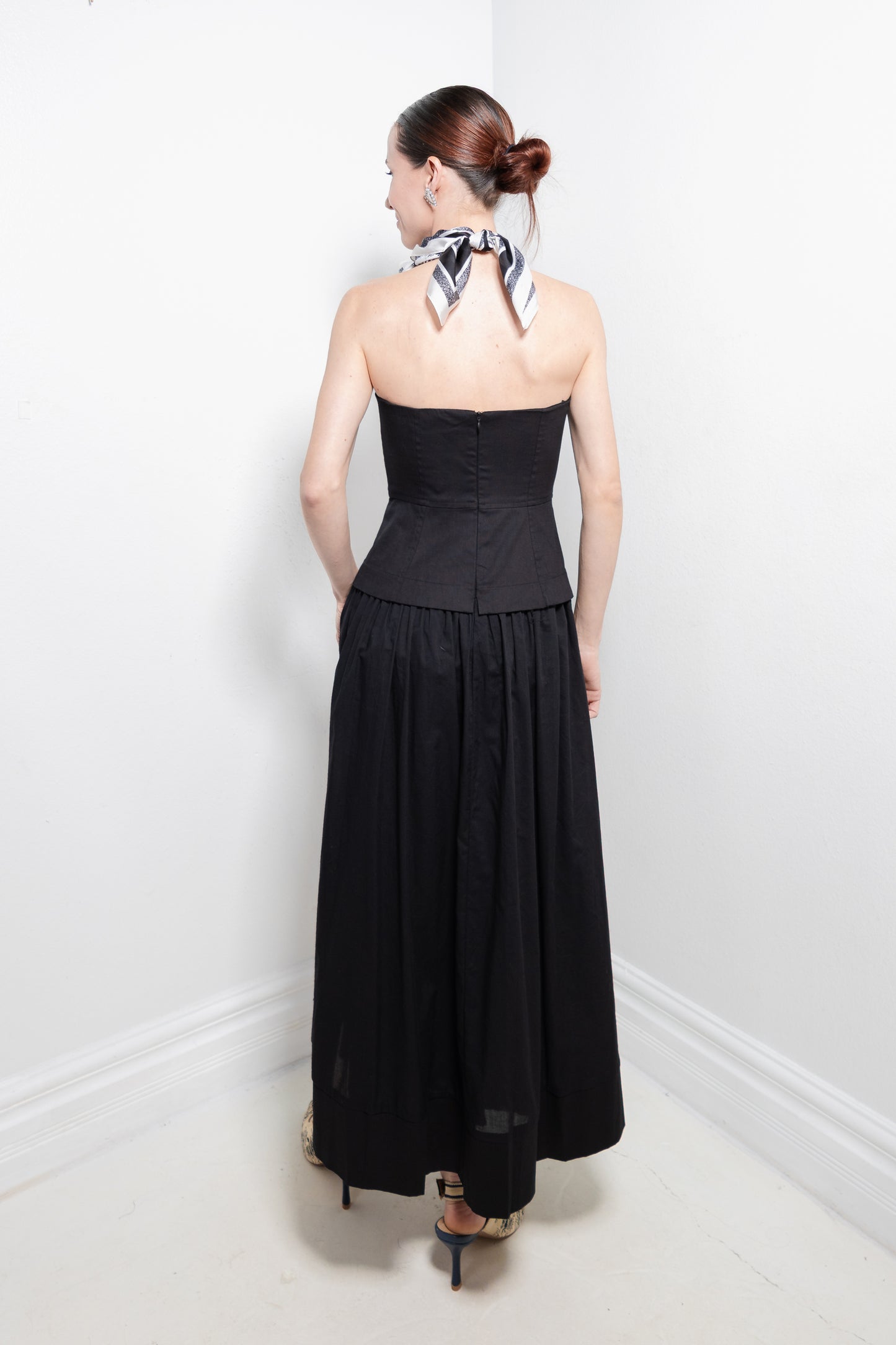 Bare Beauty Linen Corset Strapless Dress