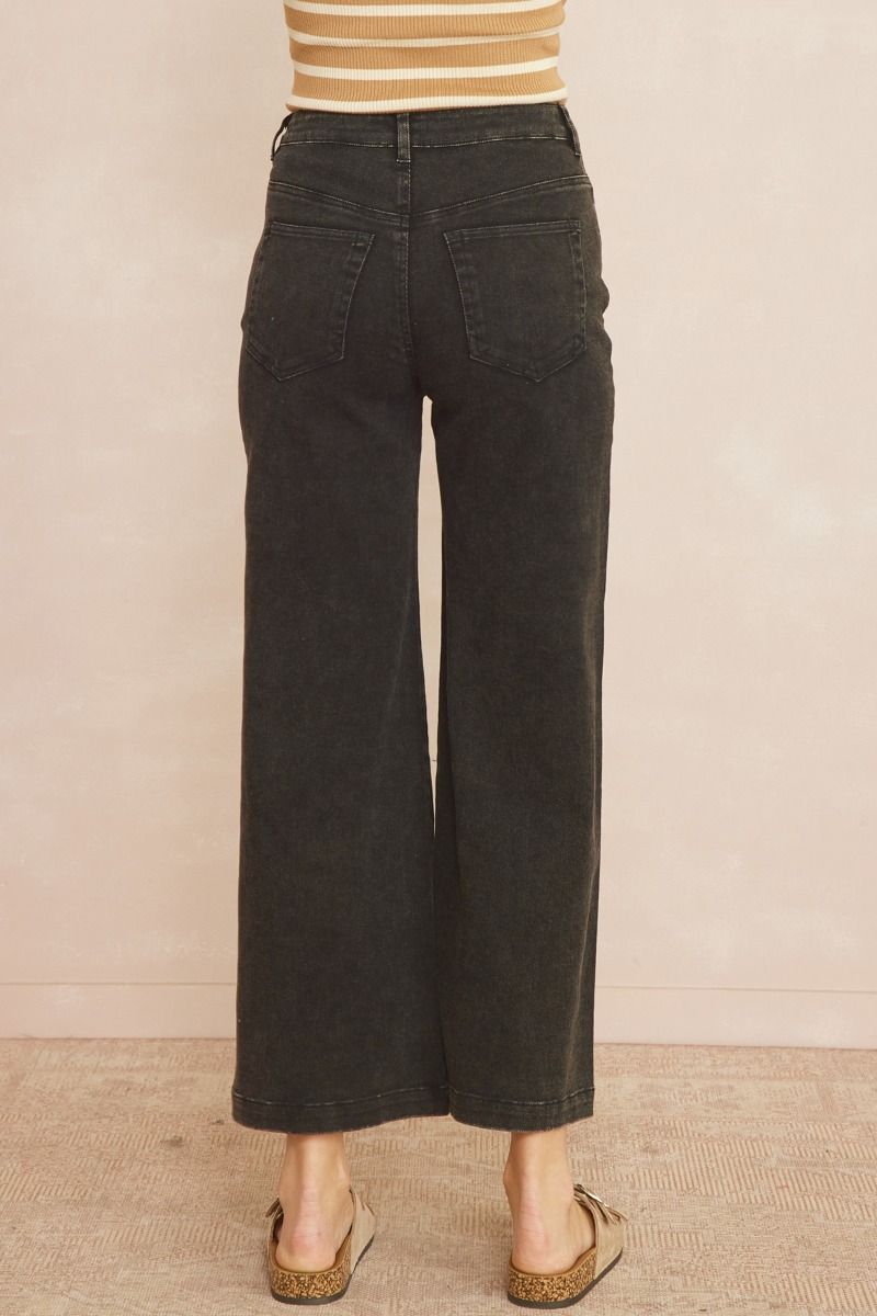 Basic Black Cropped Wide Leg Jeans – KCoutureBoutique