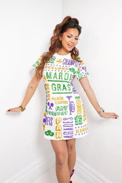 Belle Cher All Things Mardi Gras Sequin Dress
