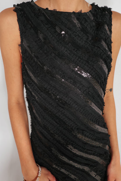 Endless Rose Black Tie Affair Maxi Dress