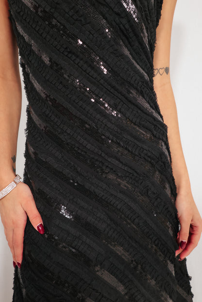 Endless Rose Black Tie Affair Maxi Dress