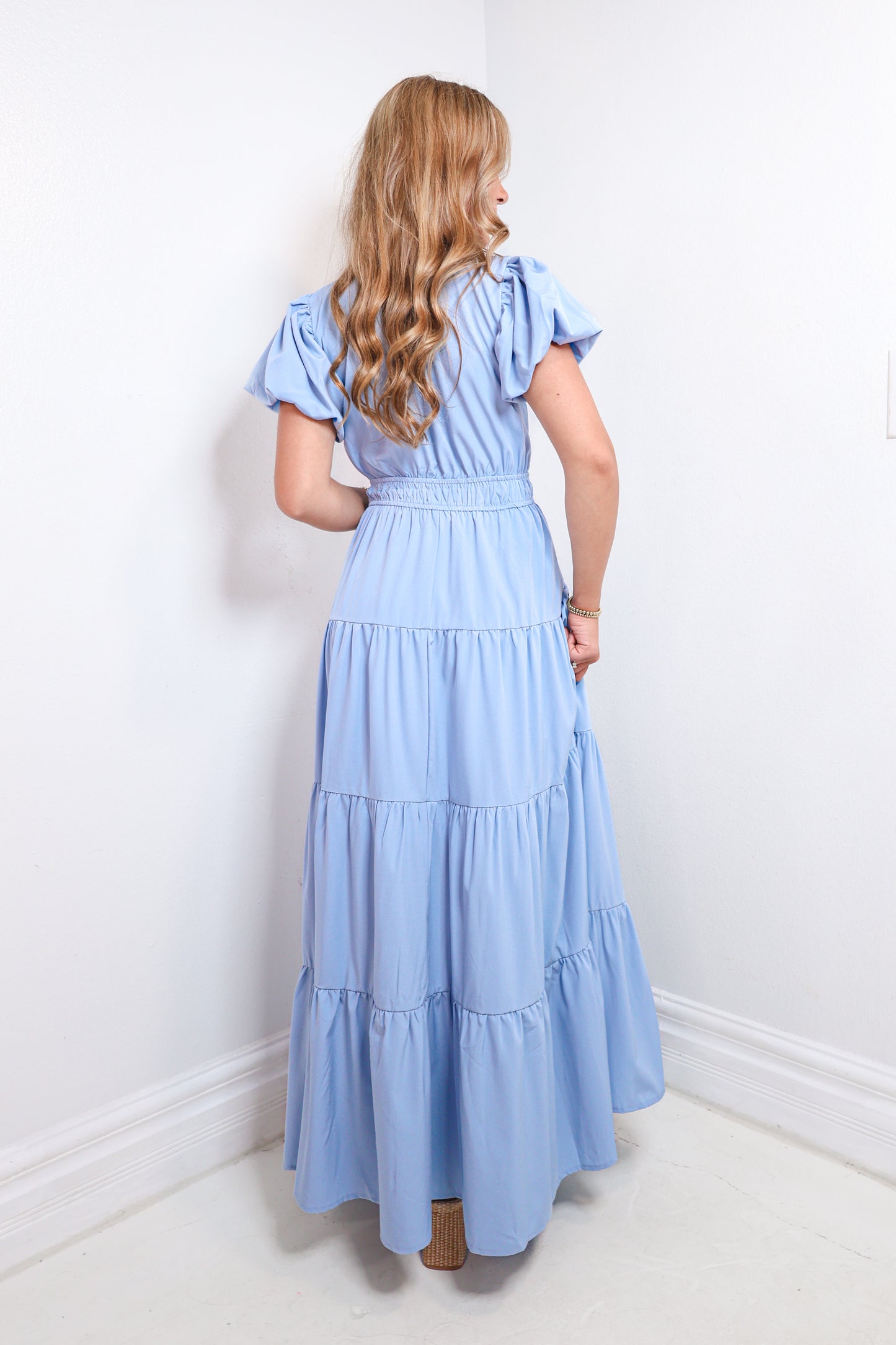 Belle Of The Breeze Puff Sleeve Maxi Dress