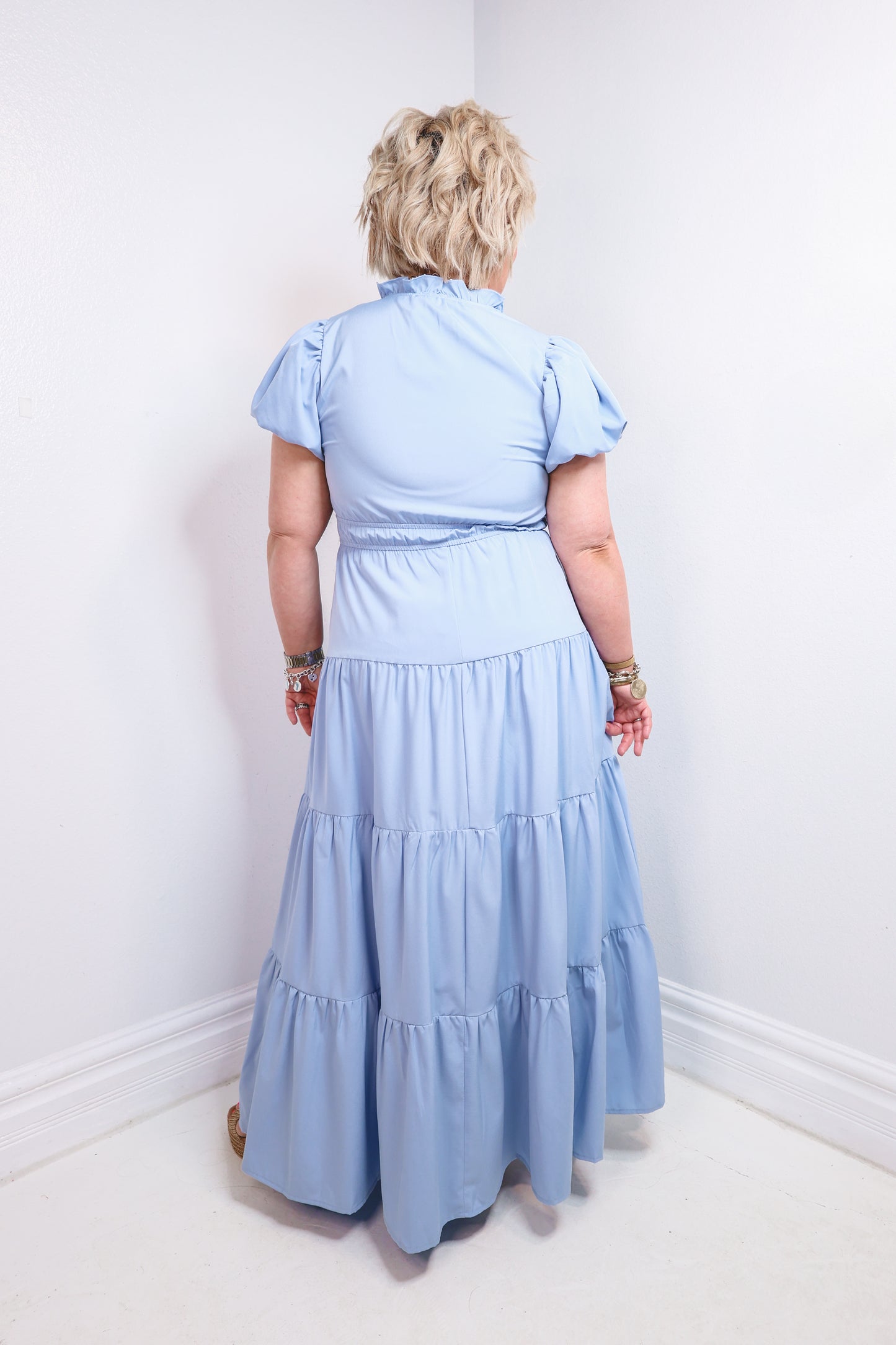 Belle Of The Breeze Puff Sleeve Maxi Dress