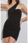 Best Dressed One Shoulder Mini Dress-Apparel & Accessories-KCoutureBoutique, women's boutique in Bossier City, Louisiana