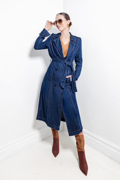 Blueprint Denim Trench Coat