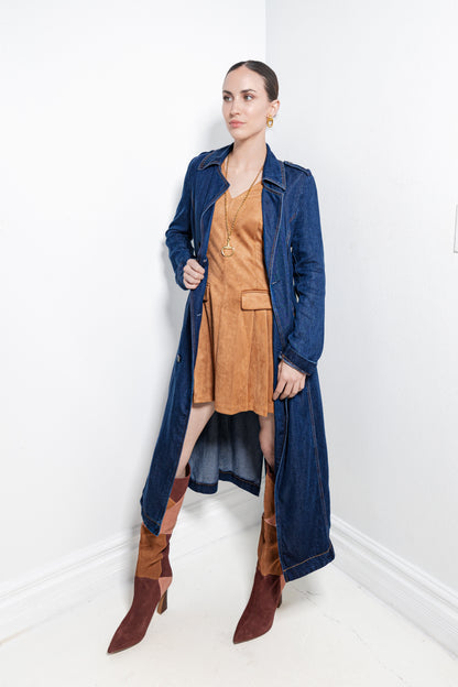 Blueprint Denim Trench Coat