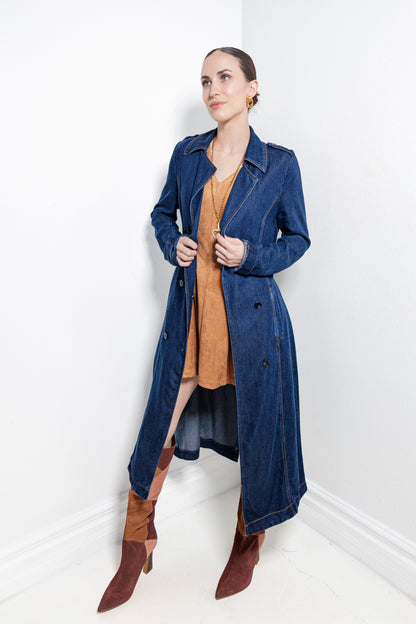 Blueprint Denim Trench Coat