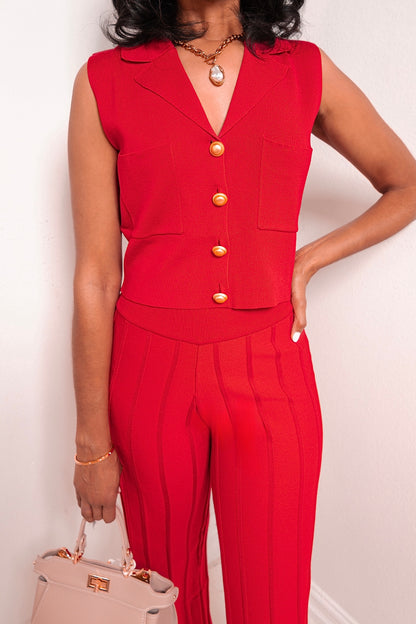 Bold Moves Vest & Pleated Pant Set