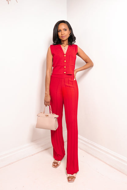 Bold Moves Vest & Pleated Pant Set