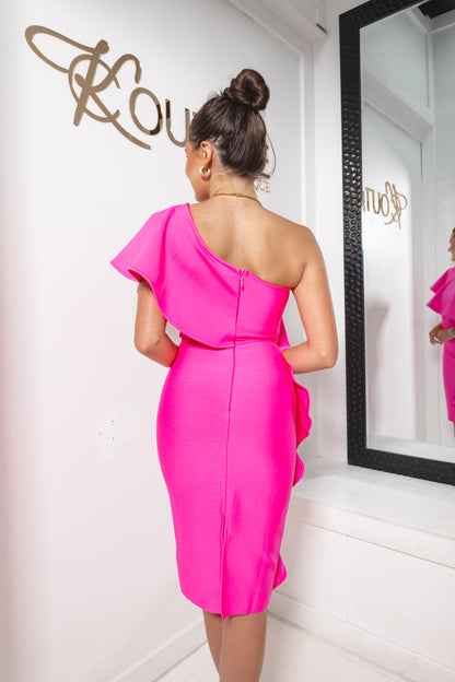 Boldly Yours One Shoulder Bandage Dress