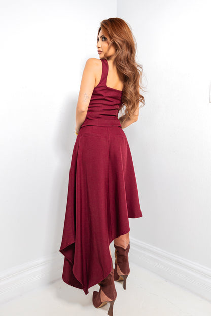 The Bordeaux Corset Top