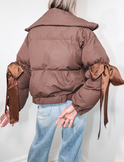 Bow It Out Puffer Jacket