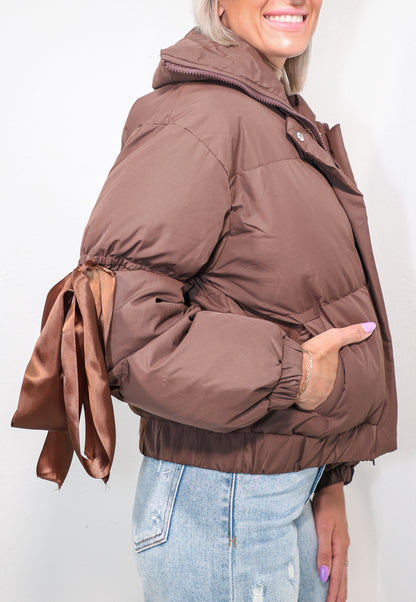 Bow It Out Puffer Jacket