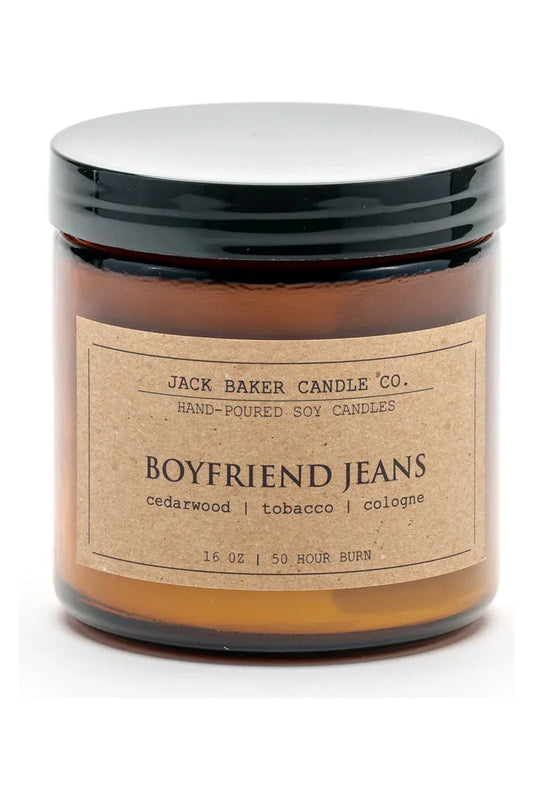 Jack Baker Jar Candle 16oz "Boyfriend Jeans"