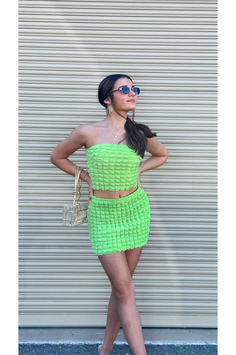 Bubble Babe Top And Skirt Set-Sets-KCoutureBoutique, women's boutique in Bossier City, Louisiana