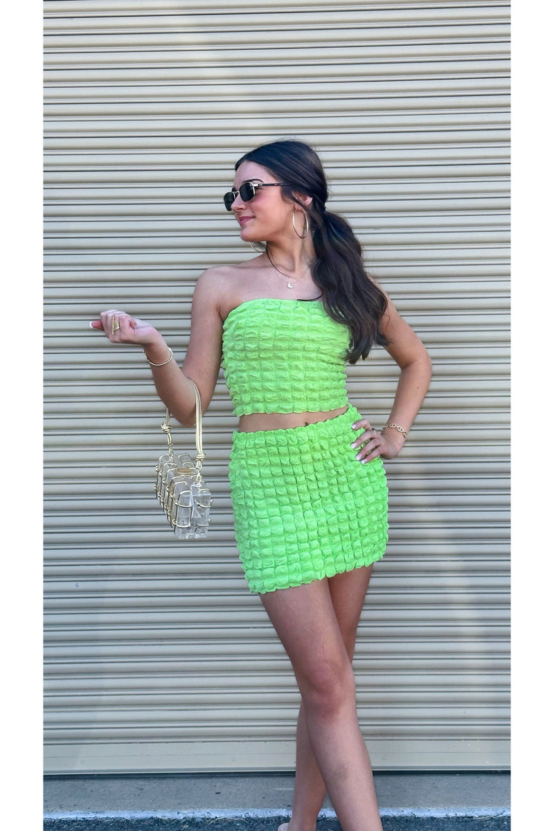 Bubble Babe Top And Skirt Set-Sets-KCoutureBoutique, women's boutique in Bossier City, Louisiana