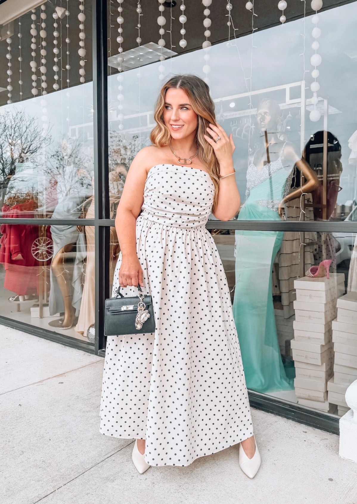 Monroe Dots Midi Dress