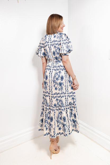 Cambridge Blooms Button Down Midi Dress