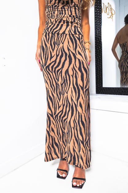 Can't Be Tamed Side Slit Maxi Skirt