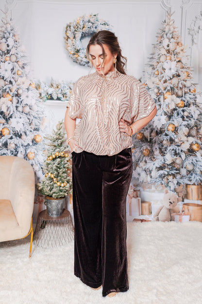 Velvet Noir Mid Rise Pants