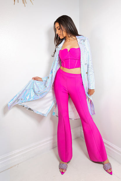 Champagne & Confetti Trench Coat