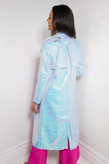 Champagne & Confetti Trench Coat