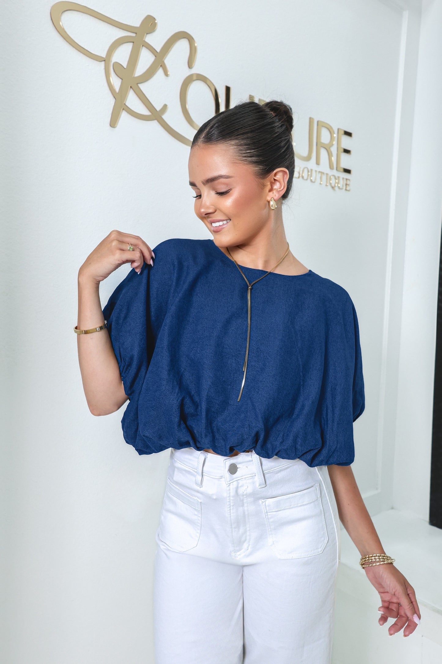 Chill Factor Bubble Hem Cropped Top