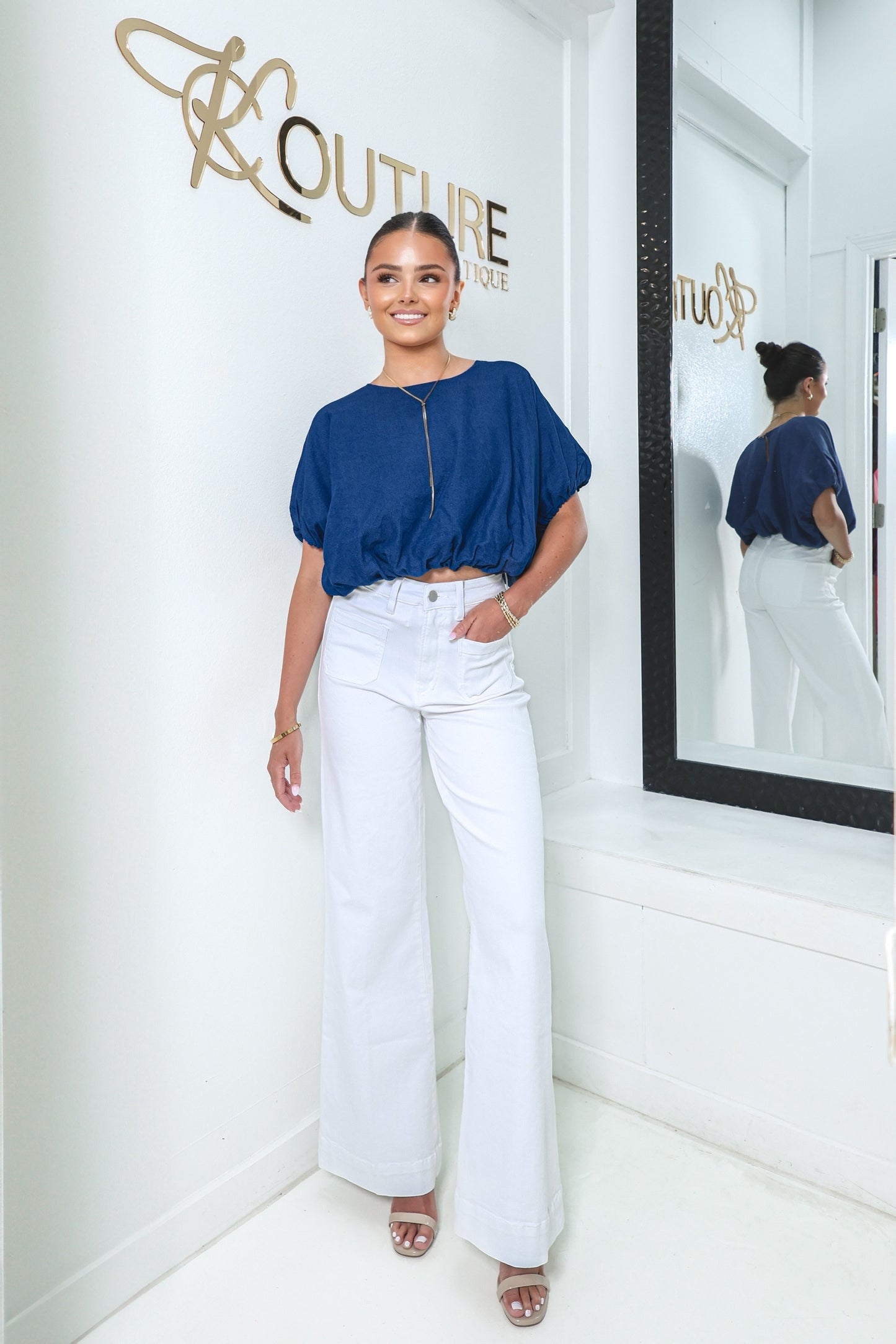 Chill Factor Bubble Hem Cropped Top