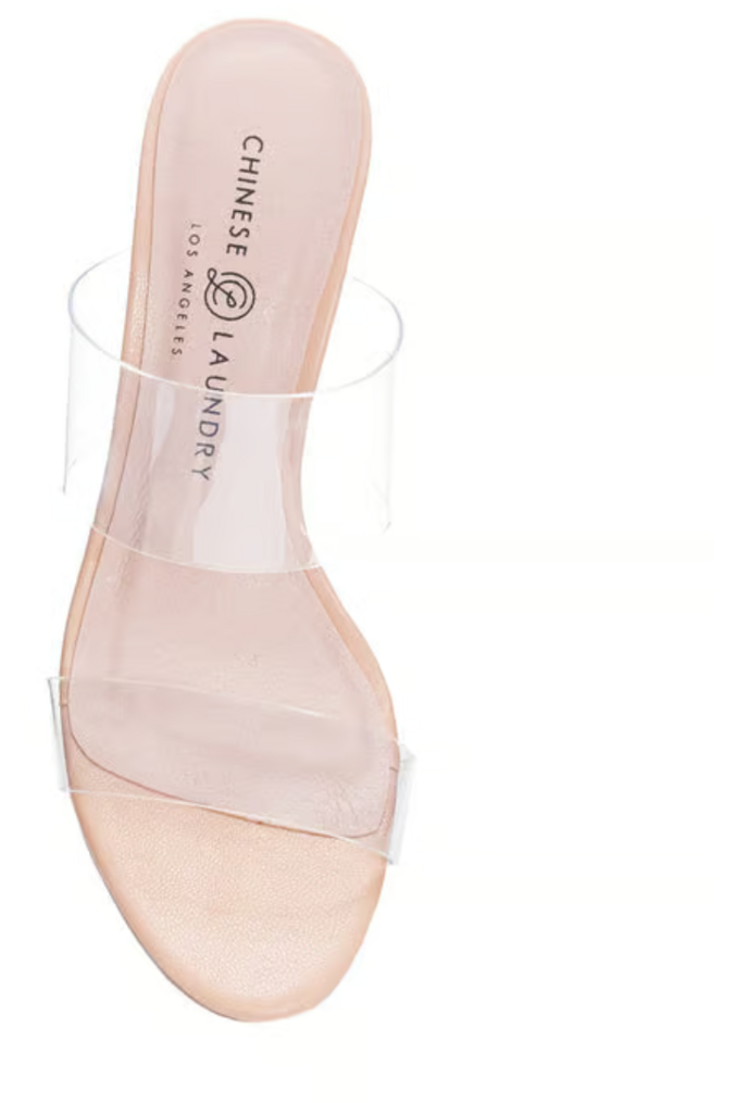 Clear strap shoes shop