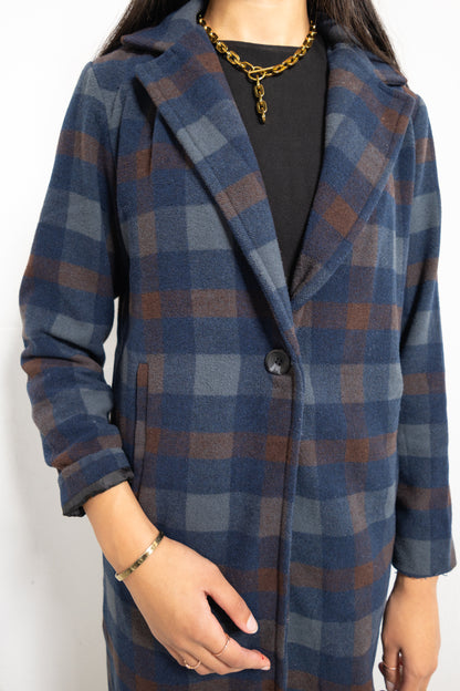 Cider Season Plaid Trench Coat
