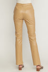City Light Faux Leather Split Pants-Bottoms-KCoutureBoutique, women's boutique in Bossier City, Louisiana